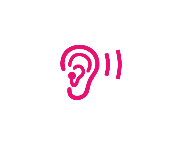 Een gehoorapparaat in een oor