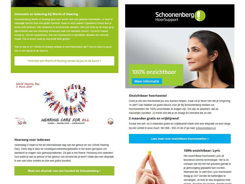 De Schoonenberg HoorSupport pagina